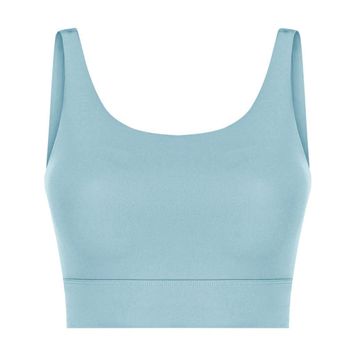 Color-Frost Cyan-U Shaped Back Sports Underwear Push up Accessory Breast Push up Outdoor Running Sports Bra Women-Fancey Boutique