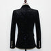 Color-Spring Autumn Blazer Starry Sequined Silver Buckle Waist Tight Velvet Small Blazer for Women-Fancey Boutique