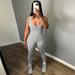 Color-Fall Women Clothing Sleeveless Sexy Low Cut V neck Slim Fit Casual Jumpsuit Women-Fancey Boutique
