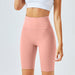 Color-Crimson-High Waist Hip Lift Lounge Pants Sports Running Women Seamless Shorts Yoga Workout Clothes-Fancey Boutique