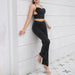 Color-Summer Women Clothing Sexy Casual Set Halter Sleeveless Top Bootcut Pants Sets-Fancey Boutique