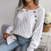 Color-Autumn Winter Casual Square Collar Clinch Twist Knitted Pullover Sweater Women Clothing-Fancey Boutique