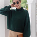 Color-Women Live Shot Elegant Graceful Design Half Turtleneck Soft Glutinous Purple Knitted Sweater-Fancey Boutique