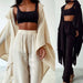 Color-Fall Women Clothing Long Sleeve Bohemian Cotton Linen Two Piece Set-Fancey Boutique