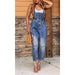 Color-Navy Blue-Women Clothing Casual Siamese Suspender Jeans Women-Fancey Boutique