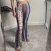 Color-Women Clothing Printed Boho Slightly Flared Leggings-Fancey Boutique