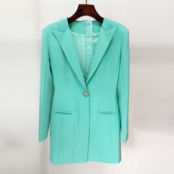 Color-Goods Stars S Zipper Slim Fit One Button Suit Dress-Fancey Boutique
