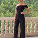 Color-Casual Strapless Slim Wide Leg Jumpsuit-Fancey Boutique