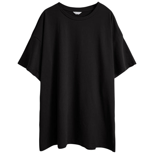 Color-Black-All Cotton T shirt Women Summer Loose Korean T shirt Brushed Cotton Couple Top-Fancey Boutique