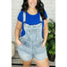 Color-Jeans Pocket High Waist Suspender Trousers Denim Shorts-Fancey Boutique