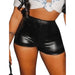 Color-Summer Sexy Tight Patent Leather Super Short Shorts Office Sexy Women Clothing-Fancey Boutique