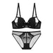 Color-Black-Underwear Women Big Chest Show Small Super Thin Chest Show Small Breast Holding Bra Suit Sexy Bra-Fancey Boutique