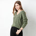 Color-Solid Color Thick Sweater Women Bottoming Shirt Autumn Winter Loose Outer Wear Idle Twist Knitted Pullover Top-Fancey Boutique