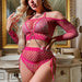 Color-Sexy Seductive Sexy Nightclub Bright Eye Fishnet Split Sexy Suit Women-Fancey Boutique