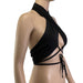 Color-Summer Tight Refreshing Binding Lace up Sexy Bandeau Halter Criss Cross Top-Fancey Boutique