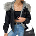 Color-Autumn Winter Women Clothing Washed Denim Fashion Short Ladies Coat Top-Fancey Boutique