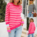 Color-Early Autumn Casual round Neck Sweater Pullover Patchwork Sleeve Sweater-Fancey Boutique