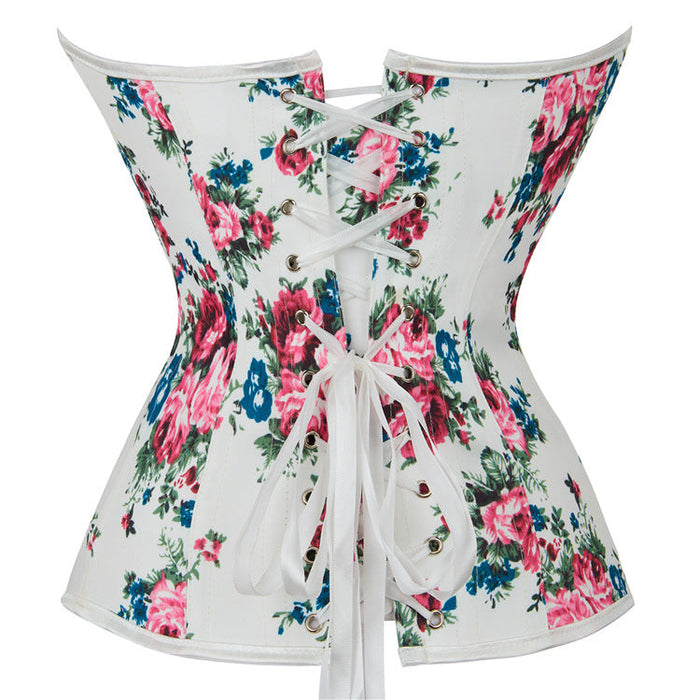Color-Rose Pattern Belly Shaping Corset Sexy Corset-Fancey Boutique