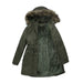 Color-Women Cotton Padded Coat Detachable Fur Collar Detachable Hat Quilted Parka Women-Fancey Boutique