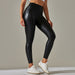 Color-Faux Leather Pants High Elastic Sexy Solid Color Bright Black Tight Trousers Running Fitness Yoga Pants-Fancey Boutique