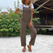 Color-Summer Fashion Women Wear Solid Color Cropped Straight Bib Women Jumpsuit-Fancey Boutique