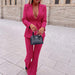 Color-Autumn Winter Suit Women Business Wear Jacket Solid Color Casual Pants Two-Piece Suit-Fancey Boutique