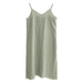 Color-Pure Linen Slip Dress Simple Inner Wear Dress Niche Vacation Cotton Linen Home Nightdress Vest Dress-Fancey Boutique
