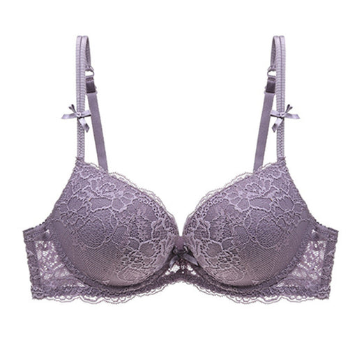 Color-Purple-Small Breast Push up Bra Women Breast Holding Anti Sagging Adjustable Women Lace Underwear Bra-Fancey Boutique