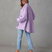 Color-Casual Denim Jacket Autumn Washed Solid Color Mid Length Jacket-Fancey Boutique