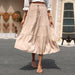 Color-Cross-Border Summer Skirt Ruffled Pleated Solid Skirt-Fancey Boutique