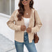 Color-Autumn Winter Corduroy Hooded Jacket Vintage Cardigan Pocket Drawstring Coat Women-Fancey Boutique