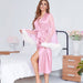 Color-Spring Summer Feather Sexy Ice Silk Robe Women Cardigan Lace-up Mesh Moisture-Wicking Clothing Home Wear Women-Fancey Boutique