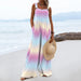 Color-Summer Printed Sleeveless Loose Casual Sling Wide Leg for Women Jumpsuit-Fancey Boutique