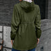 Color-Zipper Raincoat Outdoor Sport Climbing Waterproof Clothing Mid-Length Waterproof Wind Coat Coat Top Women-Fancey Boutique