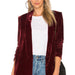 Color-Pleuche Blazer Women Coat Slim Simple Casual All-Match Coat Outerwear-Fancey Boutique