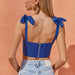 Color-Fall Women Clothing Sexy Lace up Square Collar cropped Backless Outer Wear Sling sexy Boning Corset Boning Corset Corset Bandana-Fancey Boutique