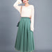 Color-Lake Green-Spring Swing Puffy Ankle Length Skirt High Waist Slim Fit Fairy Skirt Tulle Skirt A Line Skirt-Fancey Boutique