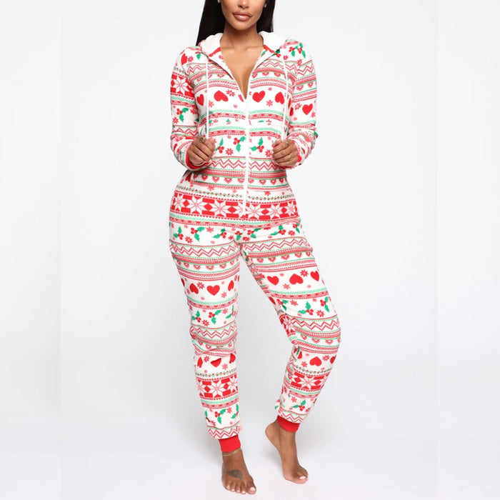 Color-Women Clothing Christmas Plaid Homewear Hooded Casual Pajamas Autumn Winter-Fancey Boutique