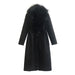 Color-Black-Winter Women Clothing Wind Black Wool Blended Long Overcoat Outerwear-Fancey Boutique