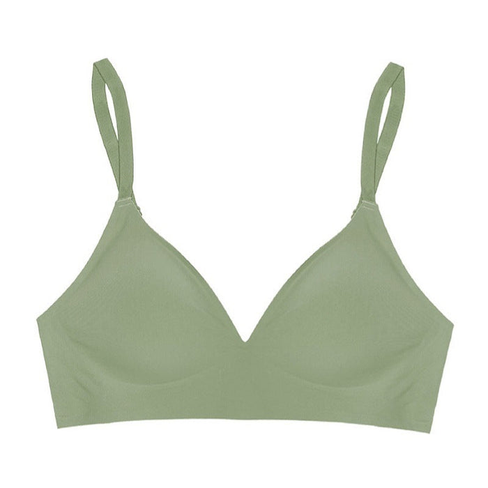 Color-Green-bralette New Glue Underwear Women Seamless Wireless Soft Comfortable Bra-Fancey Boutique