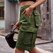 Color-Summer Women Clothing Elastic Waist Denim Cargo Pants Shorts Trendy-Fancey Boutique