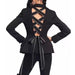 Color-Sexy Socialite Autumn Collar Long Sleeve Slim Back Bow Design Backless Blazers-Fancey Boutique