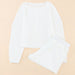 Color-Solid Color Casual Sports Set Women Summer Long Sleeve Shorts Loose Fitting Women Loungewear Set-Fancey Boutique