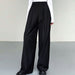 Color-Fall Women Wear Office High Waist in Gray Wide Leg Pants Women Draping Effect Work Pant-Fancey Boutique