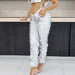 Color-Women Clothing Sexy Pleated Drawstring Outer Wear Metallic Trousers-Fancey Boutique