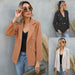 Color-Women Blazer Clothing Spring Autumn Collared Button Small Blazer-Fancey Boutique