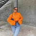 Color-Autumn Shirt Solid Color Pocket Short Office Top Women-Fancey Boutique