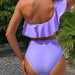 Color-Solid Color Ruffles Split Swimsuit Sexy Bikini-Fancey Boutique