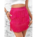 Color-Women Mini Tassel Sexy Sheath Pleated Skirt-Fancey Boutique