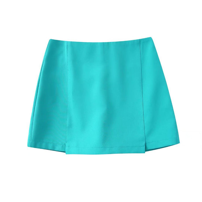 Color-Blue Shorts-Women Clothing Unisex Blazer Culottes Suit-Fancey Boutique